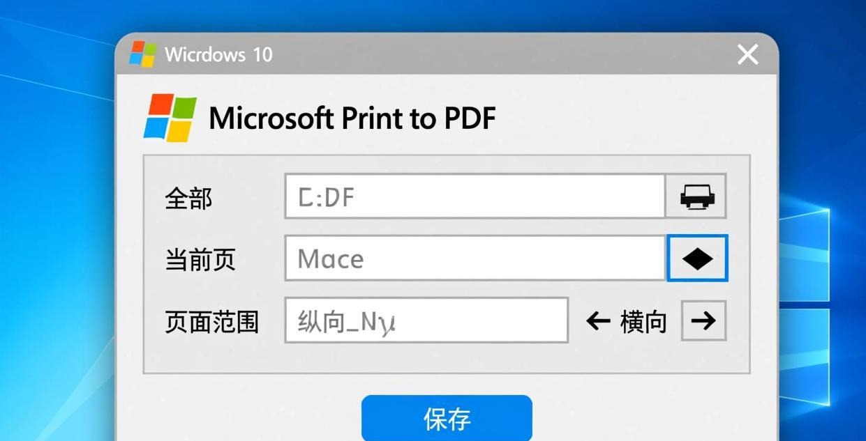 Windows 10 print dialog with Microsoft Print to PD