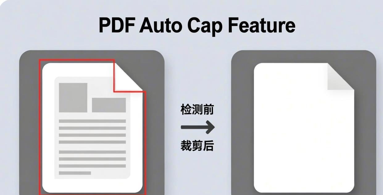 PDF auto crop feature detecting white margins with