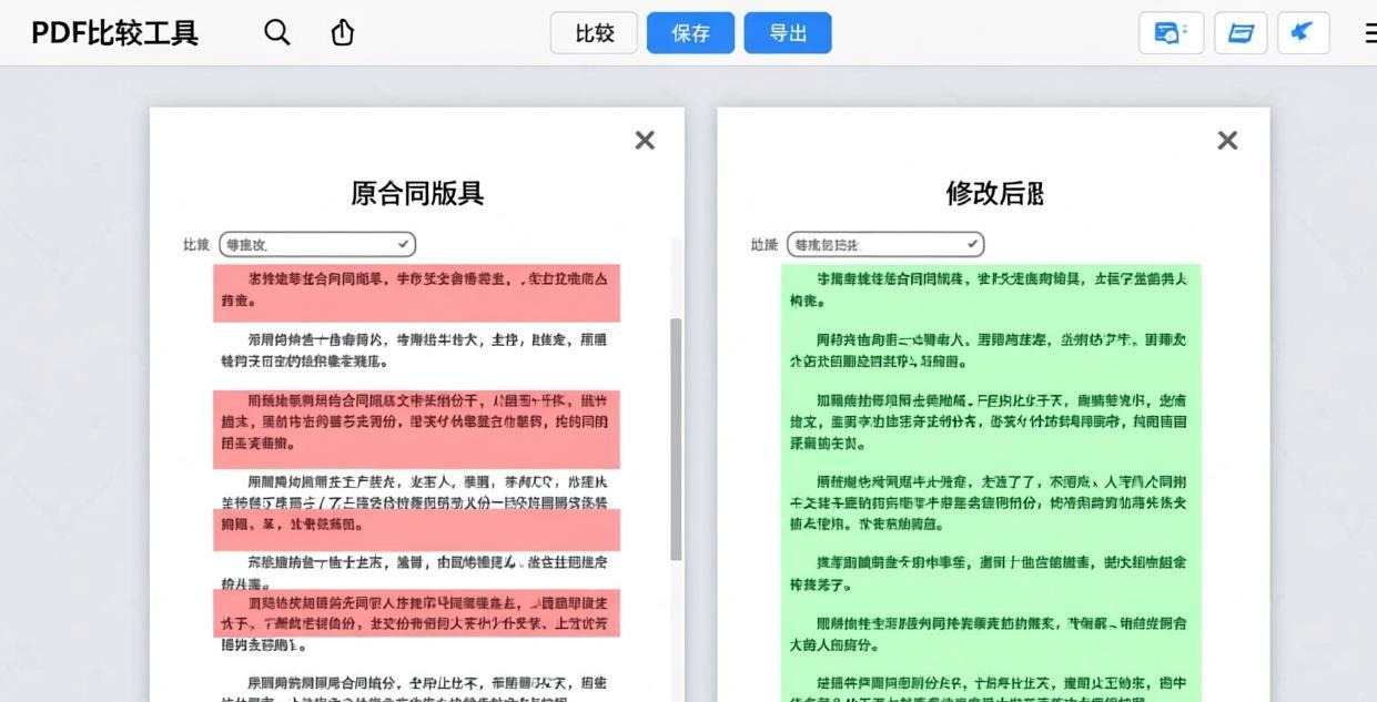 PDF对比差异高亮