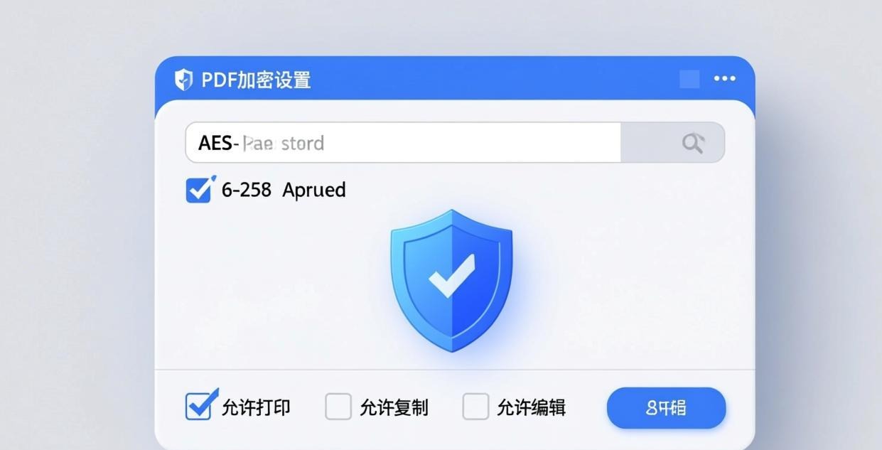 PDF加密设置界面