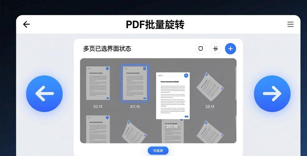 PDF batch rotation interface with multiple pages s