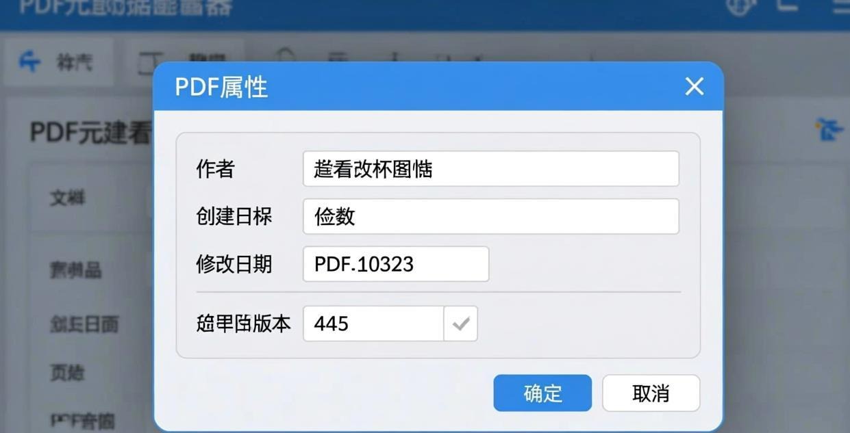 PDF metadata viewer showing title