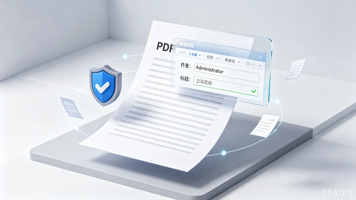 PDF 属性信息怎么修改和删除？2026年元数据编辑完整教程